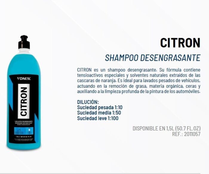 Shampoo Desengrasante Citron x 1,5 Lts